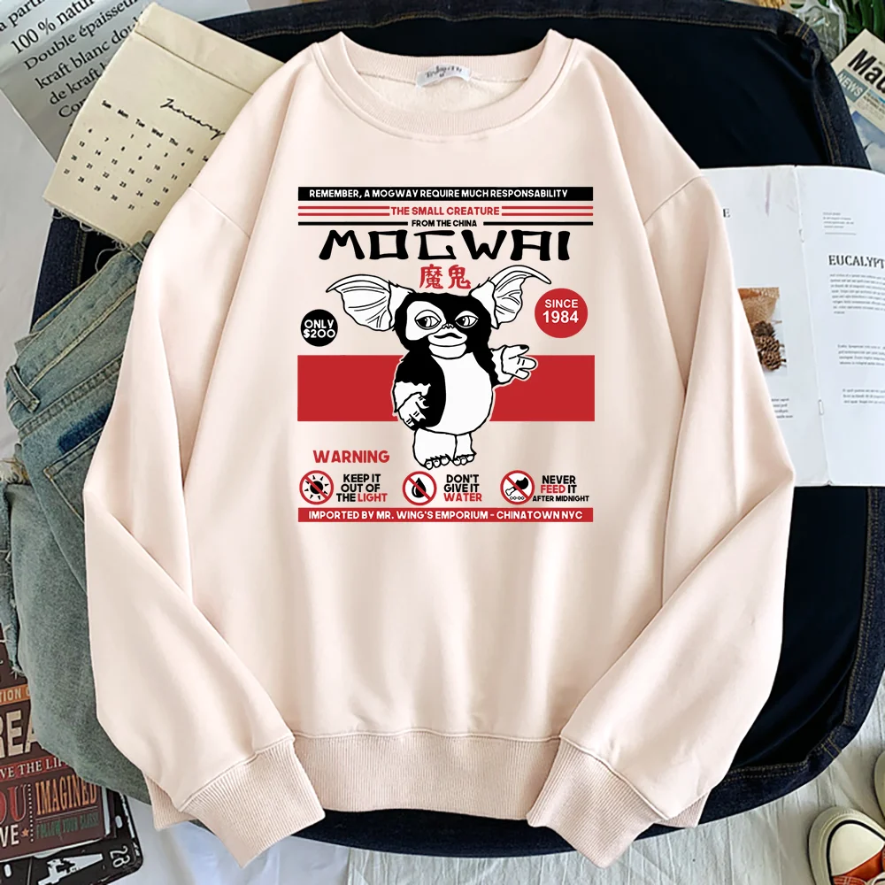 

Толстовка мужская с японским аниме принтом «Помните о могваи», рубашка с капюшоном из флиса, милый пуловер для весны и осени