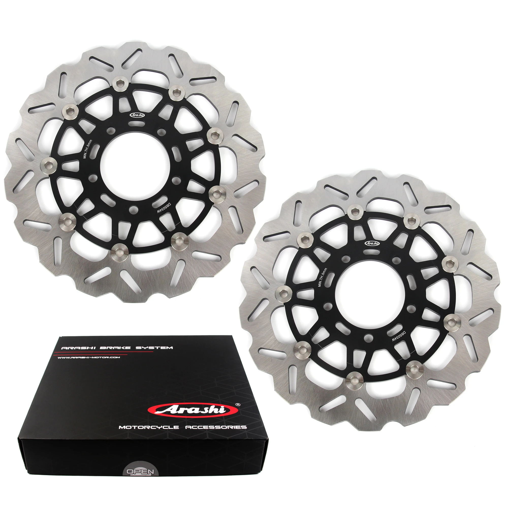 

Arashi 300 мм ZX6R 636 2003-2004 Полностью плавающие передние и задние тормозные диски с ЧПУ для KAWASAKI ZX6R ZX-6R NINJA ZX636 2003 2004