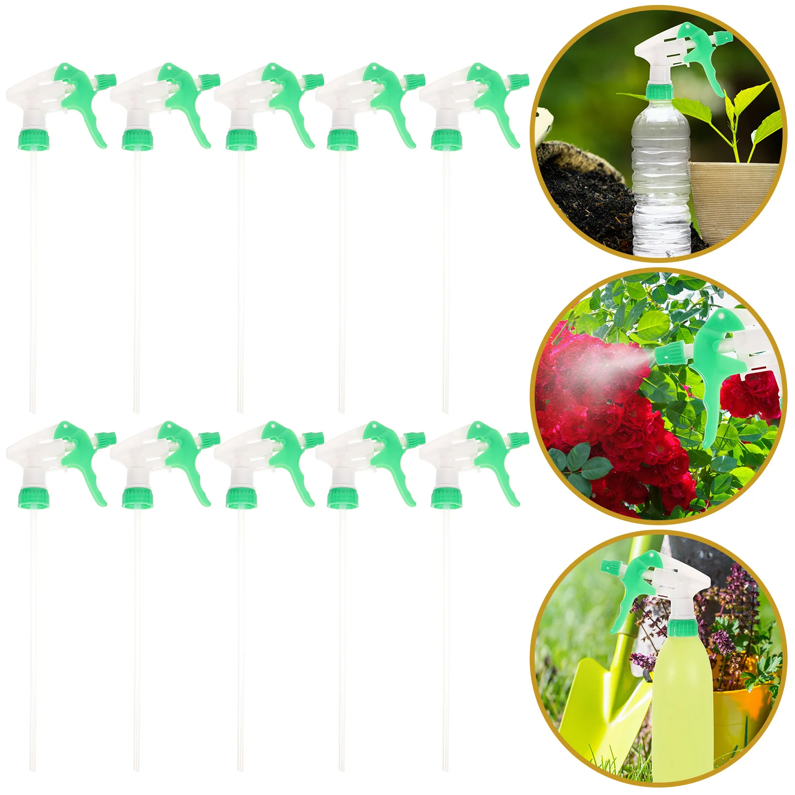 

10 Pcs Plastic Nozzles Mist Steam Sprayer Head Rotary Sprinkler Clean Hand Button Water Bottle Watering can High pressure