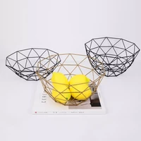 2022metal fruit vegetable storage bowls kitchen eggs baskets holder minimalism iron wire woven storage basket for dining table