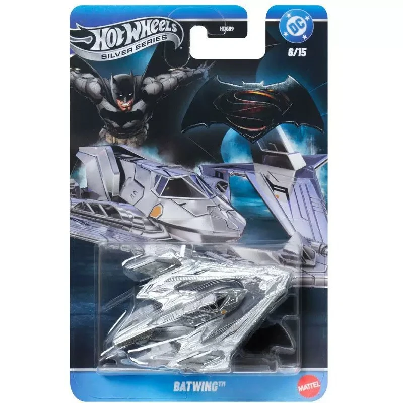 Фото Оригинальные игрушки Hot Wheels: серебряная серия Бэтмена, модели автомобилей 1:64, литые под давлением, Бэтвинг, Бэтмобиль, Jaded Speedbox, прототипы, подарок №2