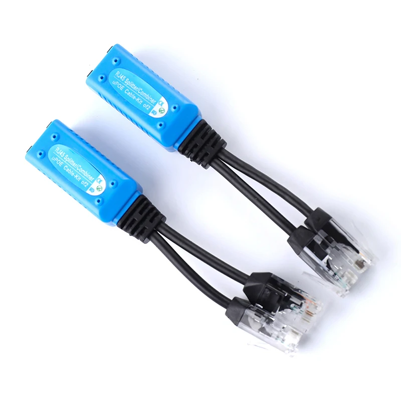 

2Pcs RJ45 Splitter Combiner UPOE Cable POE Adapter Cable Connectors Passive Power Cable