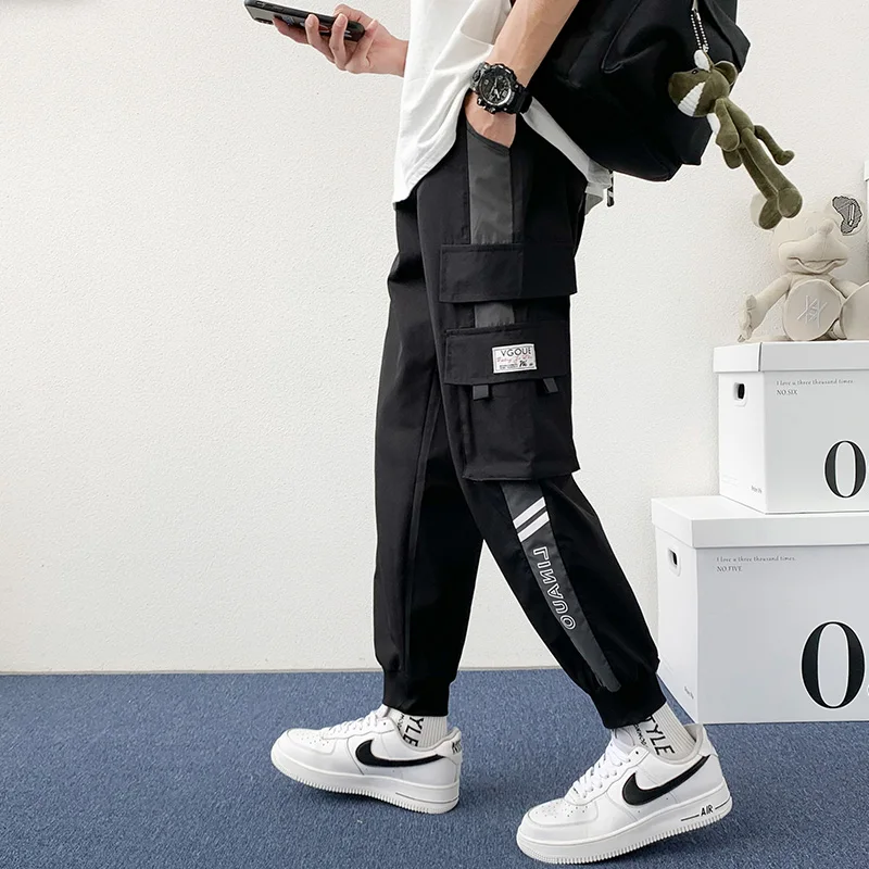 

Новинка Весна 2022, модные брюки-карго, универсальные повседневные брюки большого размера