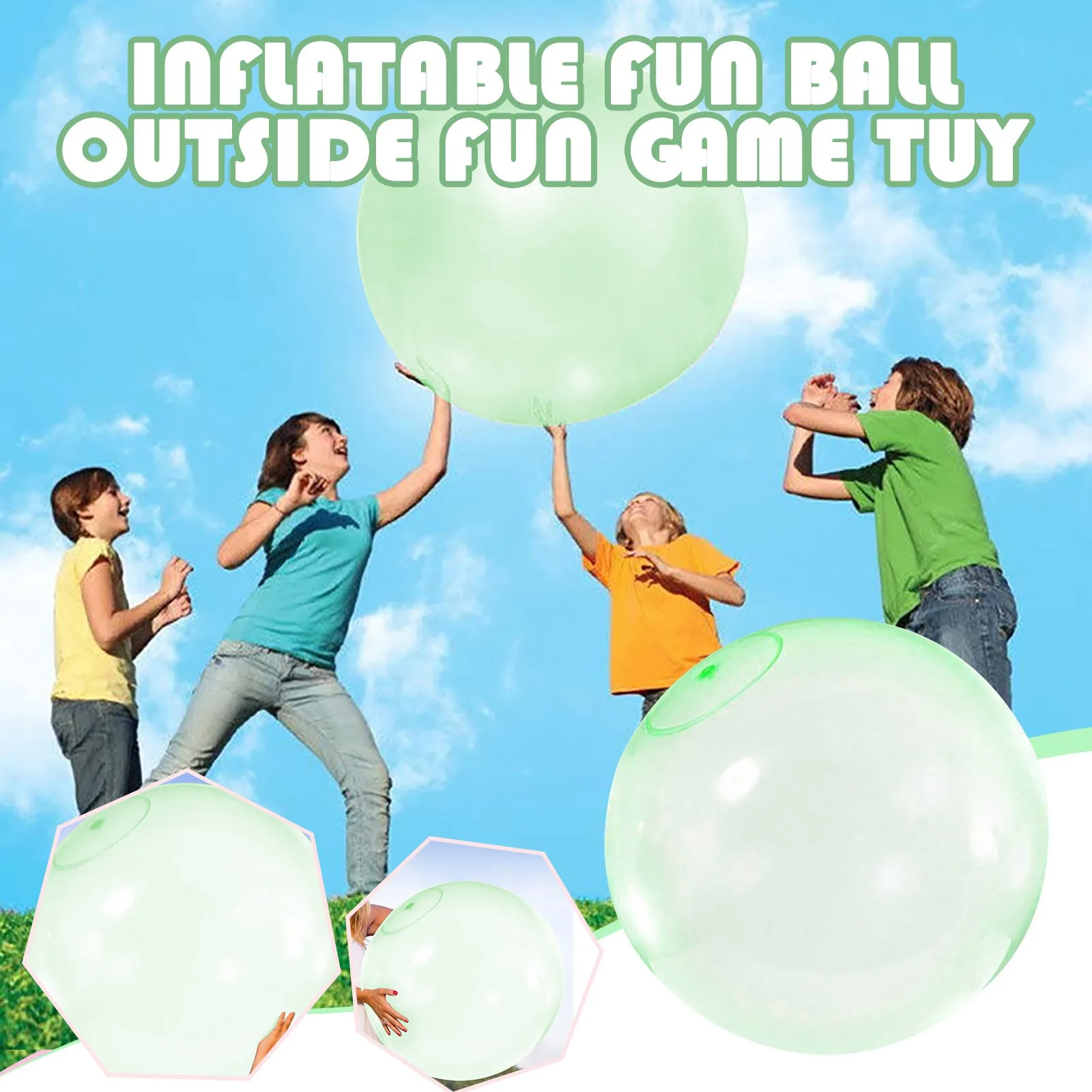 

Inflatable Water-Filled Beach Garden Anti-Tear Soft Rubber Ball mini 35cm Inflatable Toy Party Children's Fun Game Gift