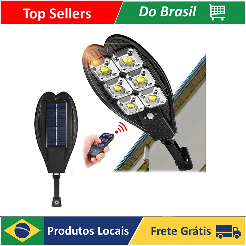 

Solar Street Lights Outdoor Waterproof Motion Sensor Security Wall Light Remote Control 3 Lighting Modes For Garden Patio Path