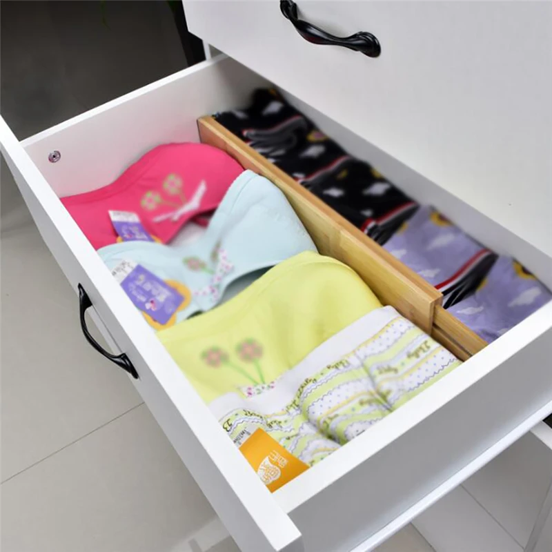 24pcs bamboo drawer dividers bedroom kitchen drawer storage adjustable expandable drawer dividers for cupboard cabinet wardrobe free global shipping