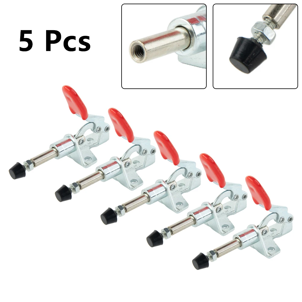 

5pcs GH-301AM Toggle Clamp 45Kg 100 Lbs Vertical Toggle Clamp Quick Release Horizontal Clamps Hand Clip For Woodworking Tools