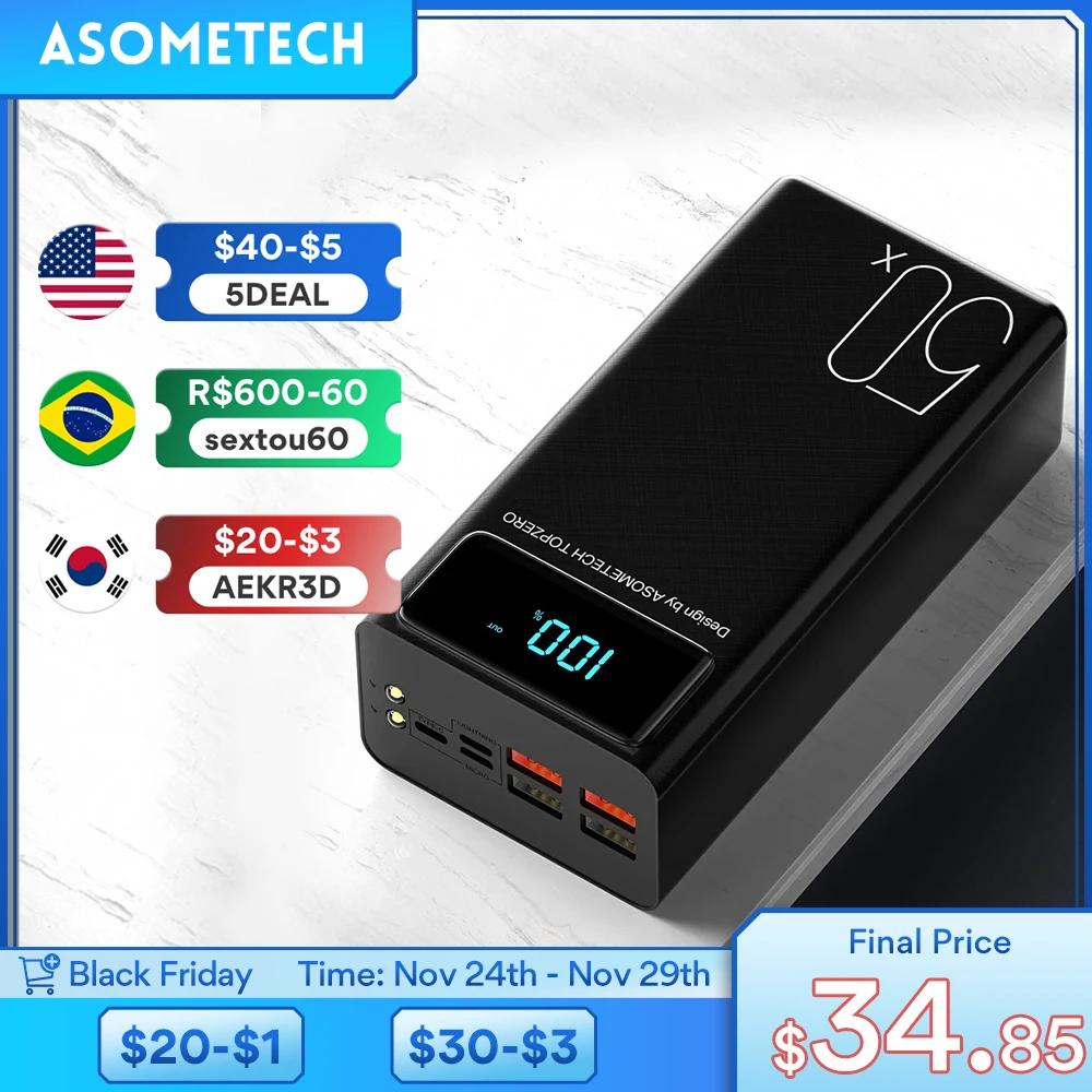 повербанк 50000мАч power bank внешний аккумулятор пауэр банк 50000 мАч ...