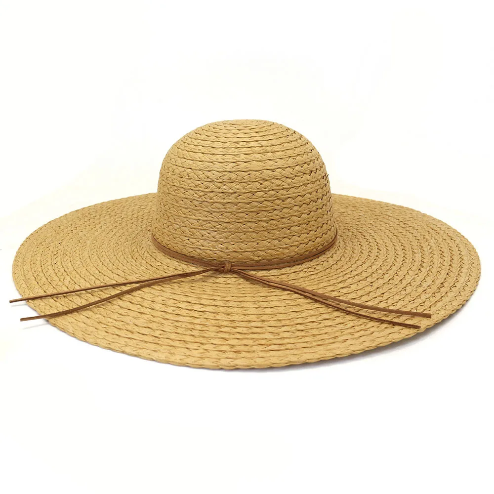 

Summer New Big-brimmed Straw Hat Outdoor Sun Protection Dome Big-brimmed Straw Hat Foldable Beach Sun Hat