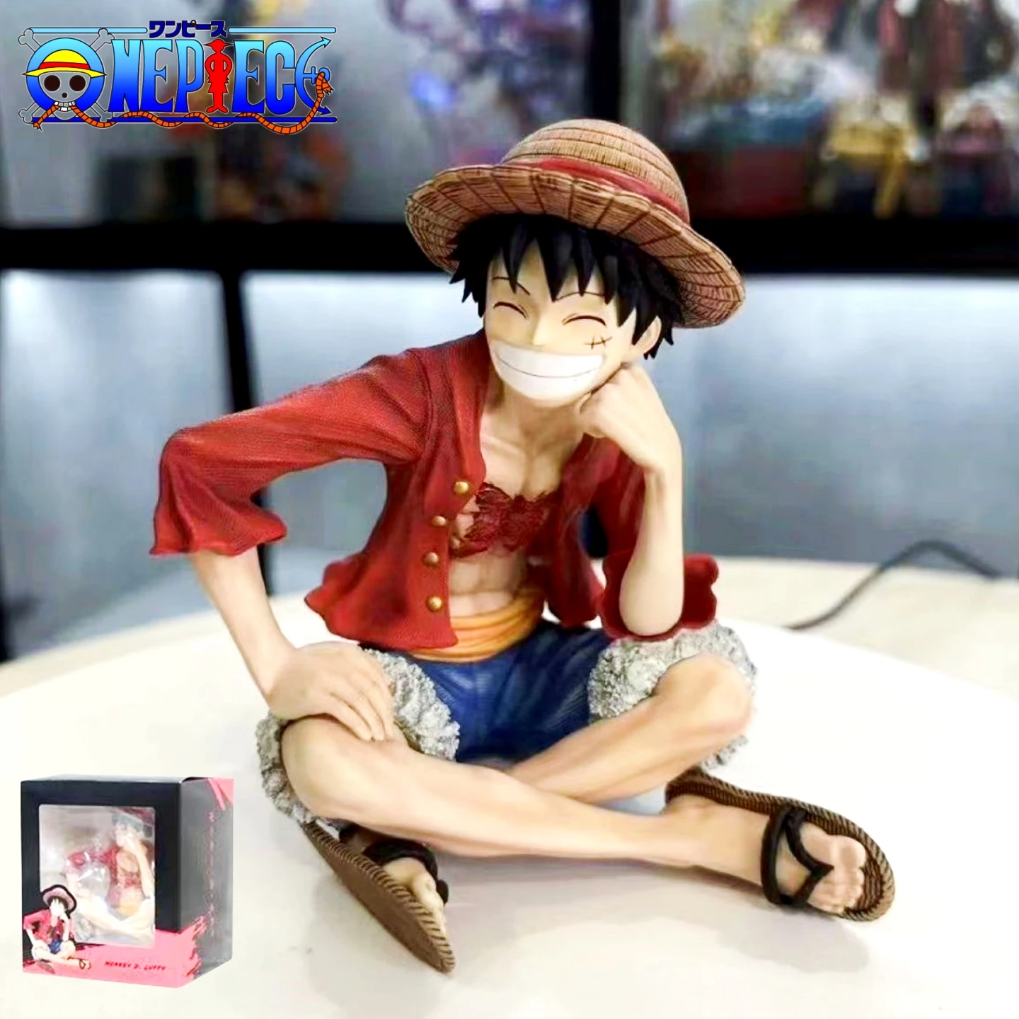 

13 см аниме One Piece Luffy Фигурка Обезьяна D. Фигурки героев Luffy Smiley Face из ПВХ, Коллекционная модель, игрушки для Хэллоуина, подарок