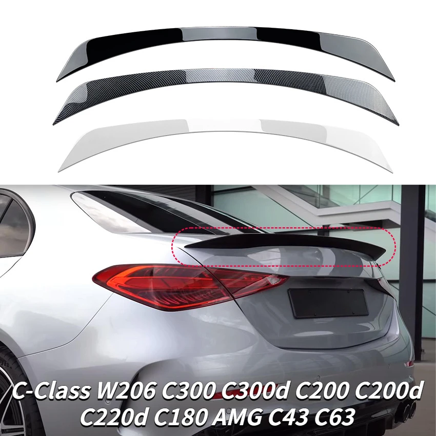 

Rear Trunk Spoiler For Mercedes C-class W206 C300 C300d C200 C200d C220d C180 AMG C43 C63 ABS Glossy Car Tail Wing 2021-2023