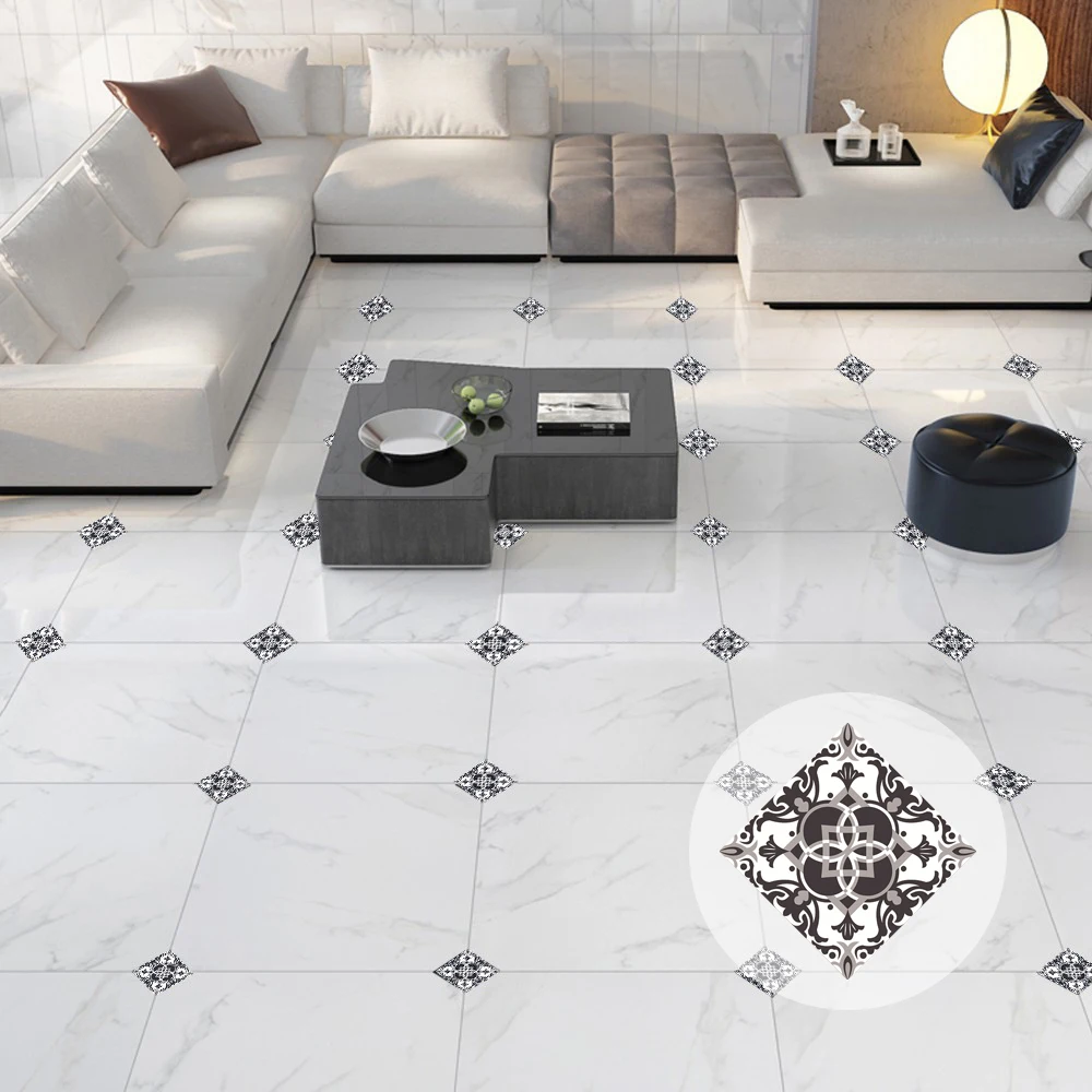 

10PCS Floor Tile Stickers Waterproof Beauty Seam Sticker Peel Stick Wall Gap Decals Bedroom Bathroom Kitchen Diagonal Decorative