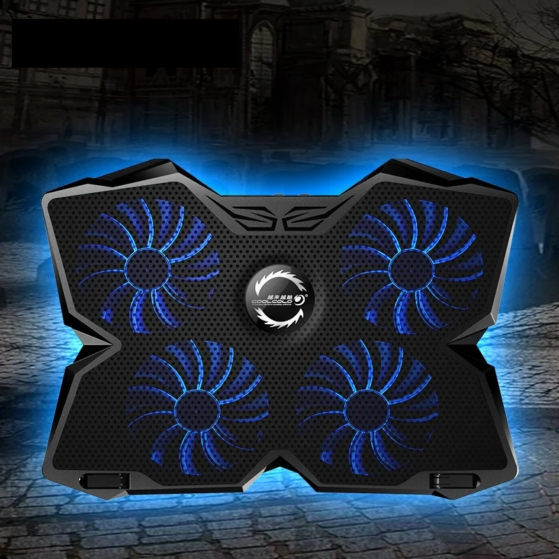 

Laptop Cooler Laptop Cooling Pad Notebook Gaming Cooler Stand with Four Fan and 2 USB Ports for 14-17inch Laptop