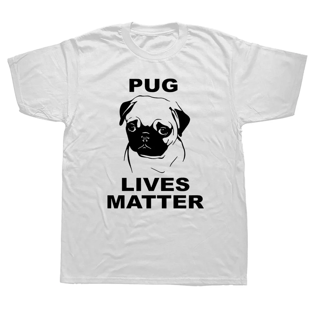 

Men Clothing Cotton Short Sleeve Funny PUG LIVES MATTER T Shirt Pugs Dogs Graphic Harajuku Hip Hop Streetwear T-shirt