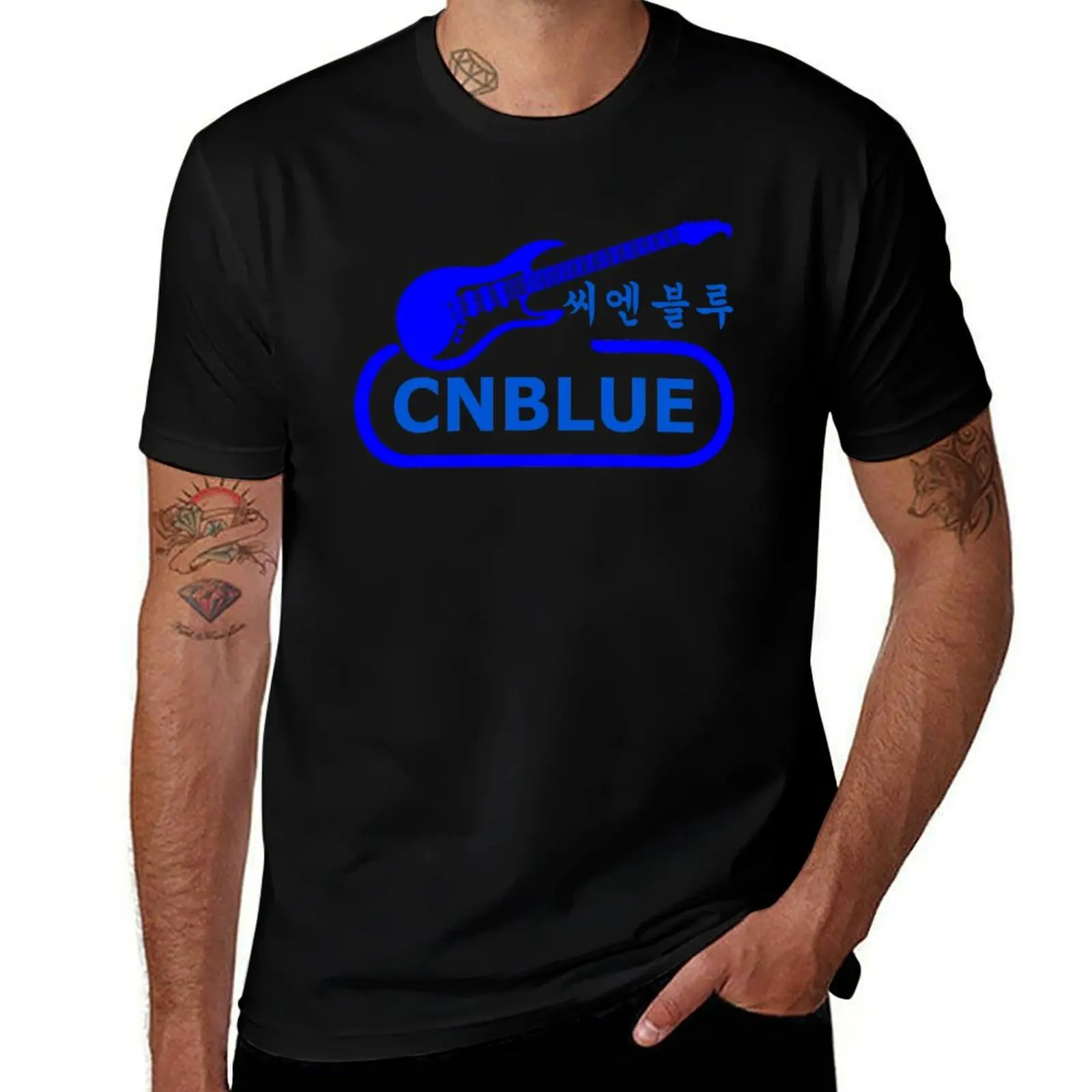 Фото ? Футболка с изображением потрясающей рок-группы K-Pop CNBlue на корейском языке (хангёль), спортивная, повседневная, быстросохнущая. №1