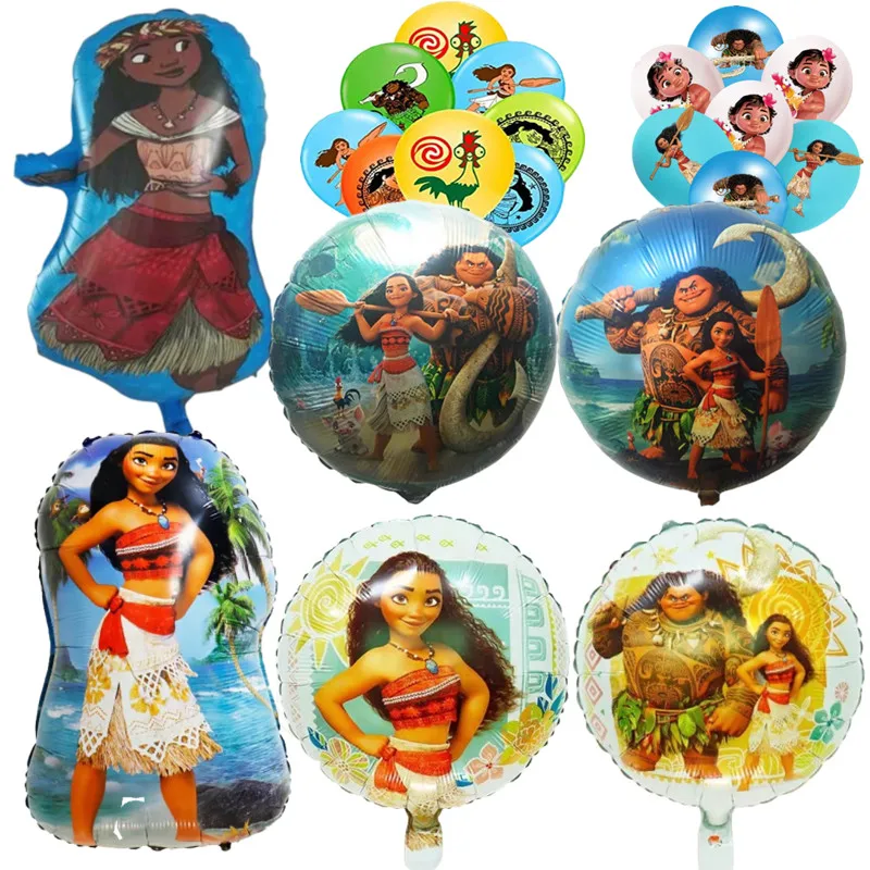 Набор фольгированных воздушных шаров из мультфильма Принцесса Моана 12 дюймов -