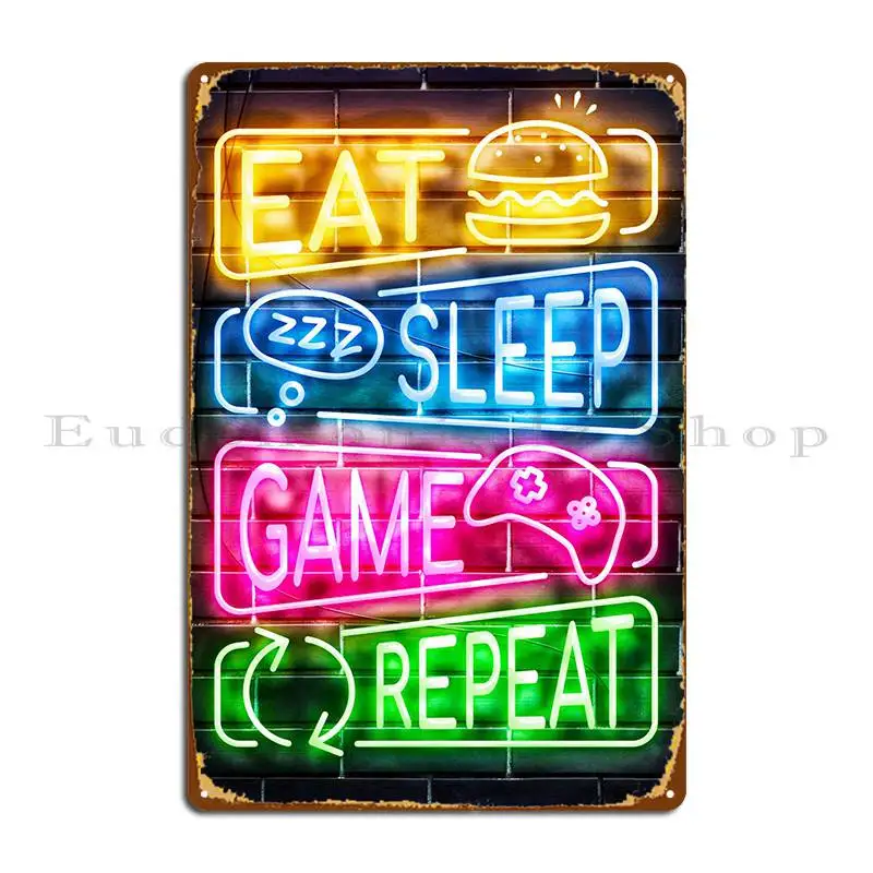 

Жестяной плакат с надписью «Eat Sleep»