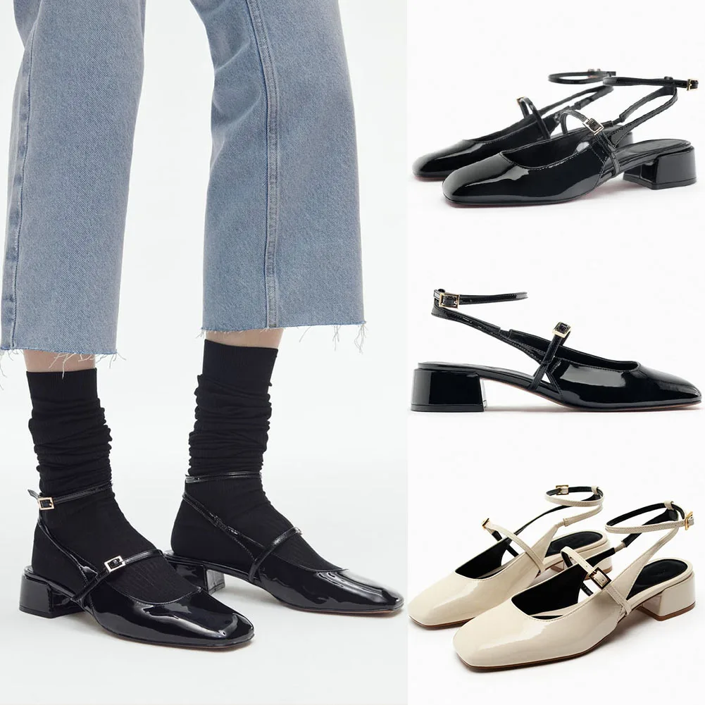 

Brand New Spring Women Pumps Mary Janes Elegant Shoes For Woman 2023 Summer Chunky Heels Luxury Casual Ankle Strap Ladies Pumps