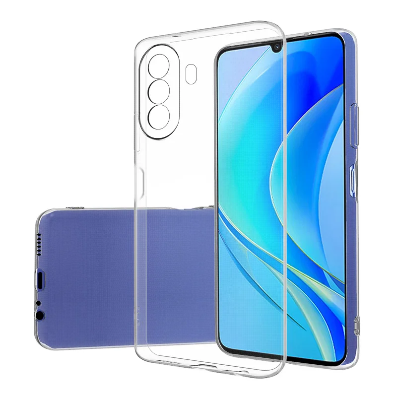 Чехол для Huawei Nova Y70 Plus простой тонкий мягкий ТПУ прозрачный чехол телефона Y70Plus Y90 |