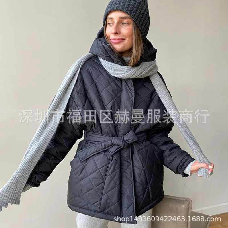 Winter Women's Cold Coat Luxurious Parkas Super Hot Hooded Padded Jacket Mid Length Coat Loose Cheap Wholesale Jacket New