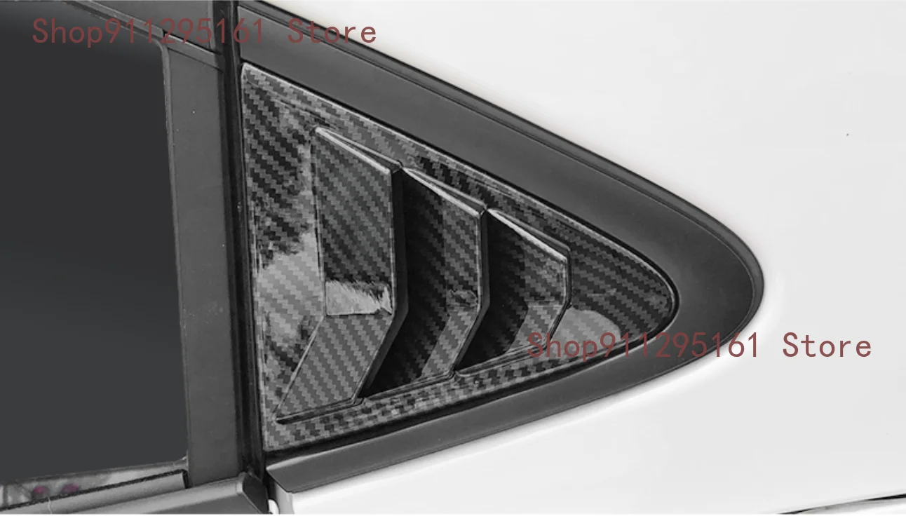 

For Toyota Corolla 2019-2021 Bright Black Car Rear Side Window Louvers Decorate Cover Trim