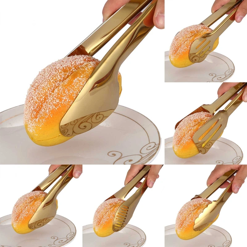 

Buffet Cooking Tool Anti Heat Bread Clip Pastry Clamp for Desserts Salads BBQ