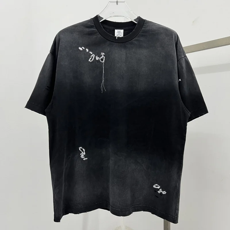 Летняя футболка в стиле хип-хоп для мужчин и женщин Винтажная Футболка оверсайз с