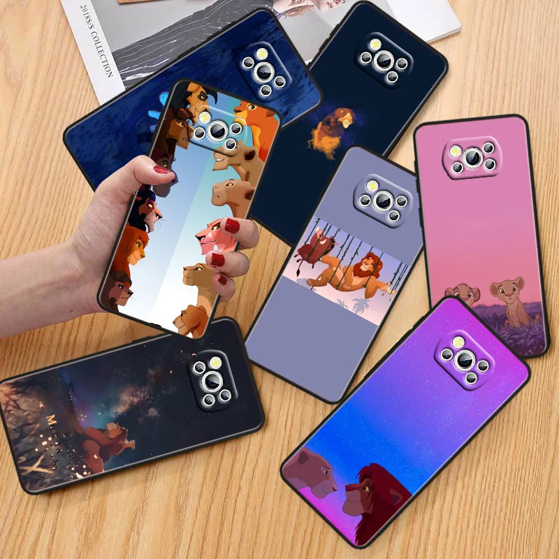 

The Lion King Simba Phone Case For Xiaomi POCO C50 C40 C31 C3 M5S X4 M4 M3 F4 F3 GT F2 F1 X3 NFC X2 Pro Black Cover