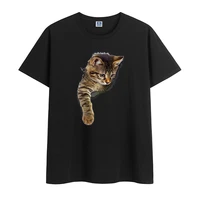new summer fashion pure cotton round neck short sleeve t shirt printed animal mens tops