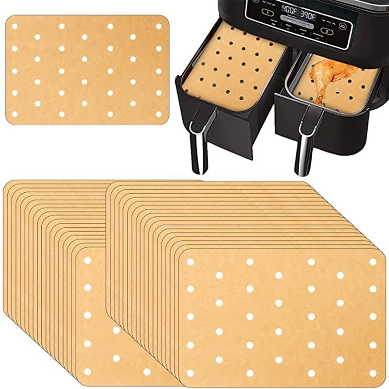 

Квадратная фритюрница, бумажные пергаментные вкладыши, антипригарные одноразовые для Ninja Foodi XL Smart FG551 6 в 1, кухонные аксессуары