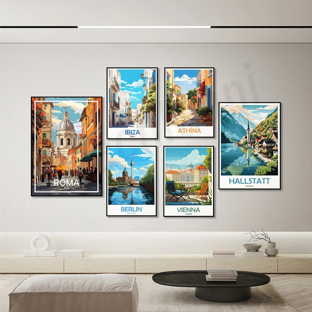 Санторини колоссиум Италия Рим Берлин Афины Ибица Испания Прага Вена Амстердам