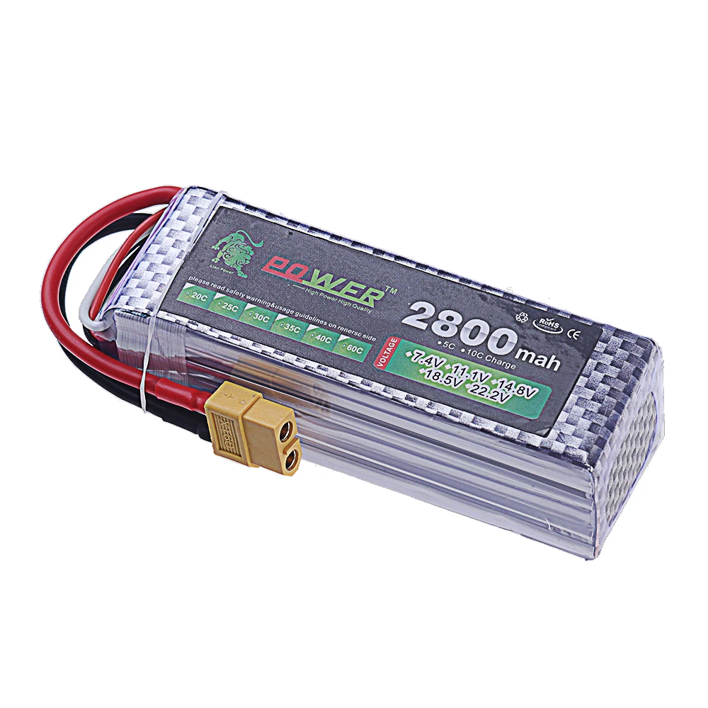 Аккумулятор 4S 1500mAh 2200mAh 2800mAh 3300mAh 4200mAh для квадрокоптера гоночного автомобиля T/XT60