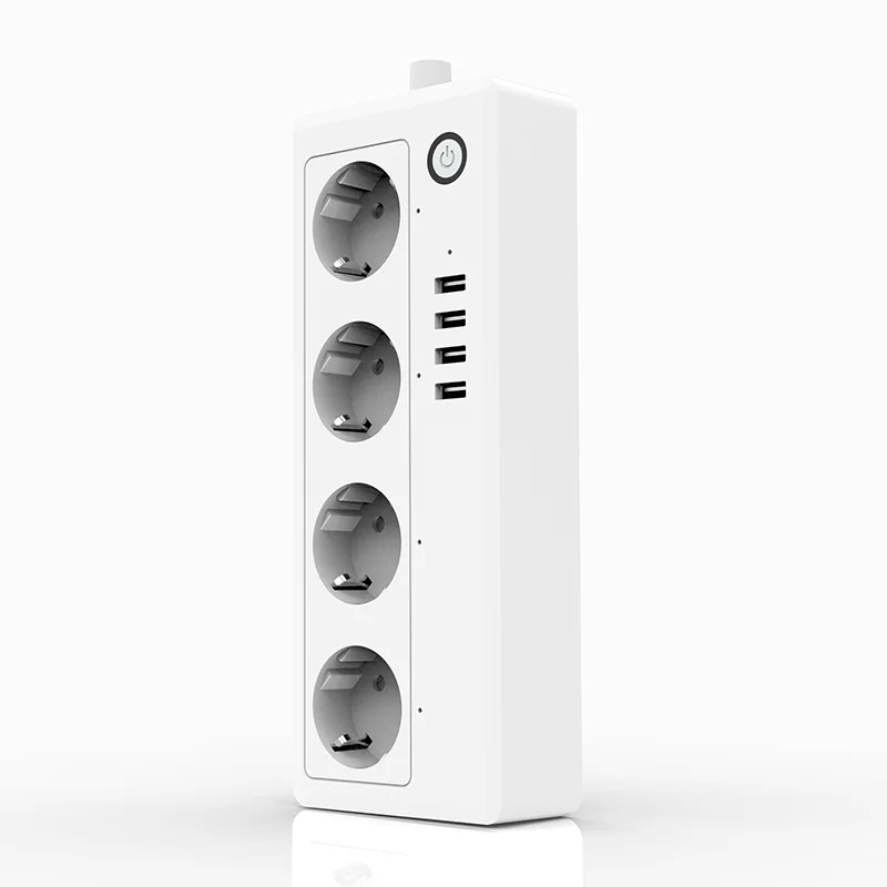 

Сетевой фильтр с 4 розетками и 4 USB-портами