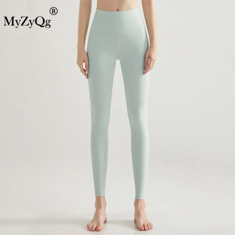 

MyZyQg Women Yoga Leggings Sports Fitness Gym Pilates High Waist Hip Lifting Push Up Pants Nine-point Trousers Sportswear