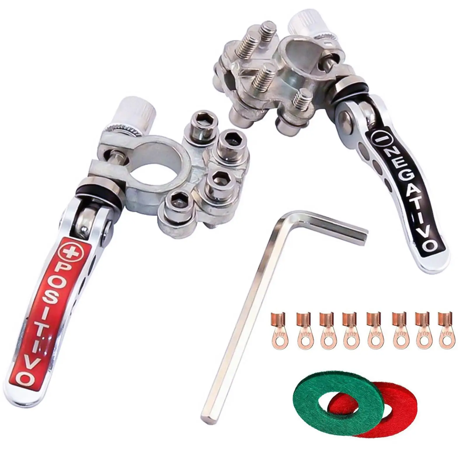 

4-сторонний разъем для аккумуляторной клеммы, Латунный разъем для автомобильной батареи, клемма для автомобильных шайб