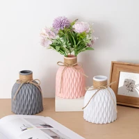 nordic modern flower vase imitation ceramic flower pot decoration home plastic vase flower vase household arrangement decoration