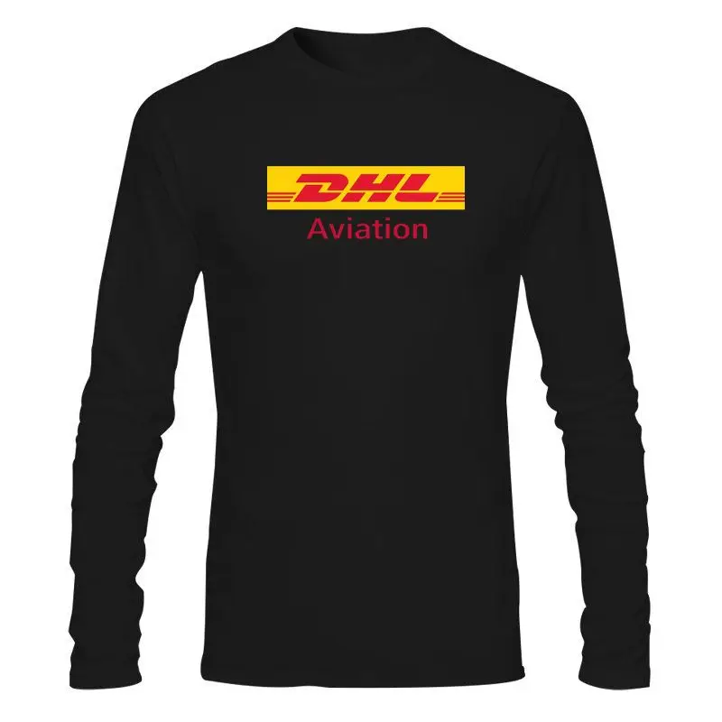 Мужская одежда DHL авиационный логотип черная футболка S - 2XL унисекс |