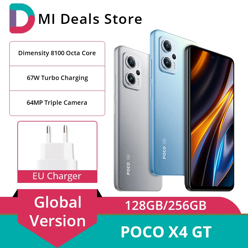 

Global Version POCO X4 GT 5G 128GB/256GB Dimensity 8100 64MP Triple Camera 144Hz Dynamic Switch Display 67W Charging