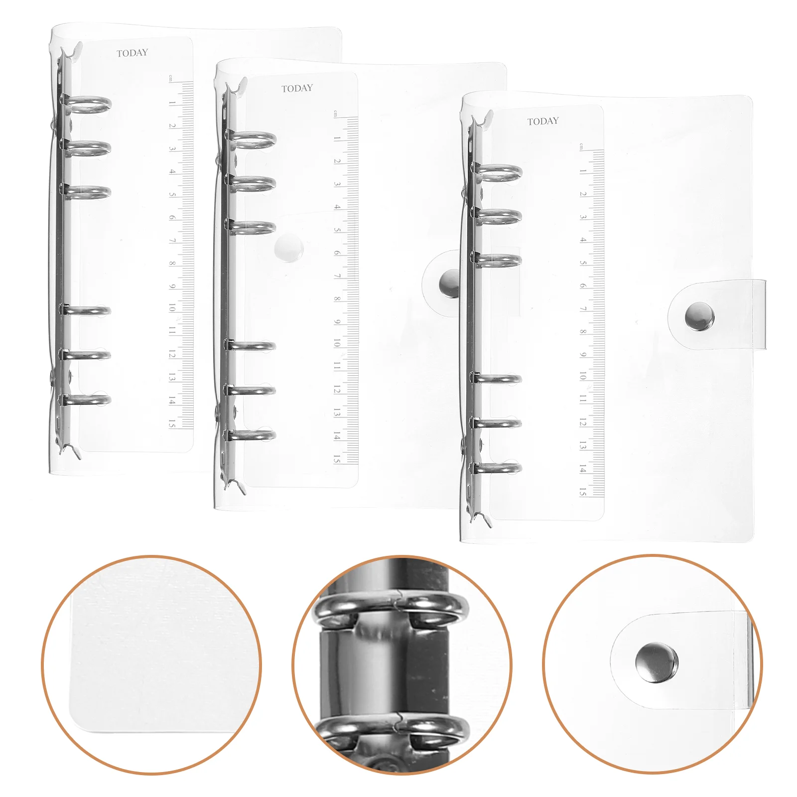 

Notebook Shell Aesthetic Binder Cover Button Design Notepad Case Plastic Scrapbook Blinder Shells