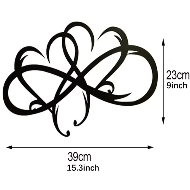 

New in 2022 Wall Decoration Unique Design-wall Art Room Decoration Eternal Love Infinite Heart Iron Art Decoration Interior Deco