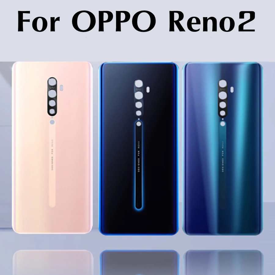 

For OPPO RENO2 Reno 2 Back Battery Cover Rear Housing Glass Door Panel Case
