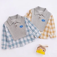 fashion baby girl boy corduroy shirt jacket infant toddler child spring autumn coat baby outwear high quality clothes stitching