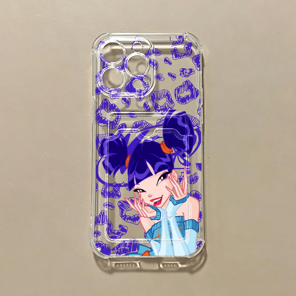 Фото Новый чехол для телефона с картхолдером W-Winx Club для Samsung Galaxy S26 S25 S24 S23 S22 S21 S20 FE Edge Plus Ultra M33 M53 M54 5G №2