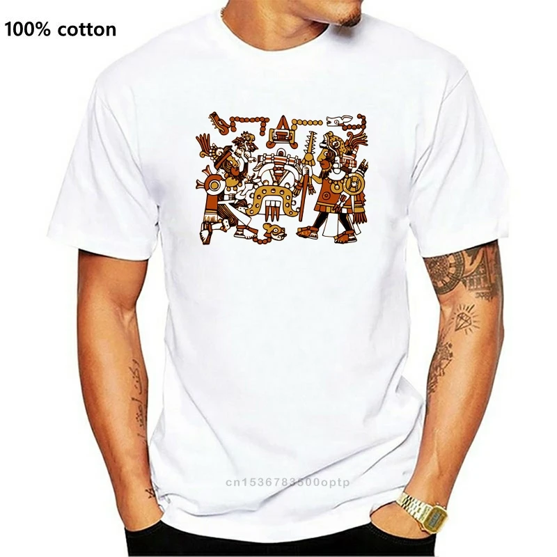 Футболка Aztec Мужская уникальная футболка топы с индийским этническим рисунком