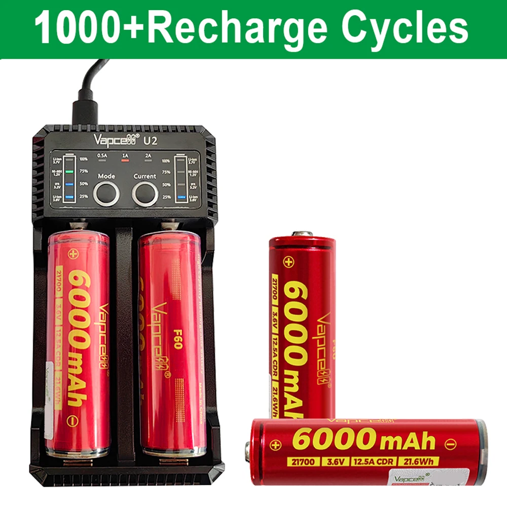 Литиевый аккумулятор Vapcell F60 INR 21700 6000 мАч 12 5 А 3 7 В ячейка для печатной платы