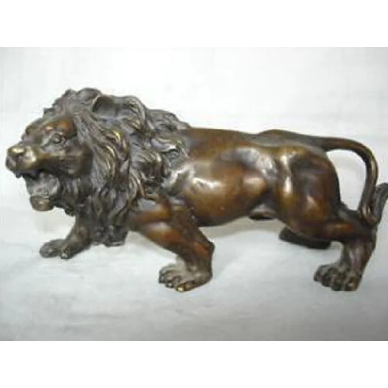 

collectable old bronze lion statue