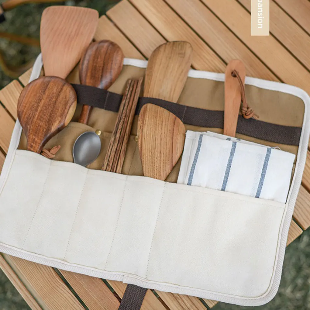 

Легкий и портативный мешок для хранения столовых приборов из полиэстера для удобного и практичного хранения