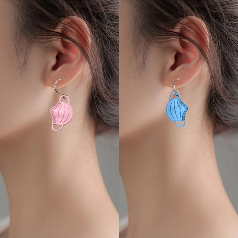 

Fashion Funny Dangle Drop Earrings Girls Korean Style Cool Designer Earrings Mask Shape Earrings Women Party Jewelry