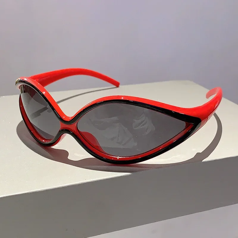 Винтажные Роскошные брендовые дизайнерские большие солнцезащитные очки Y2K