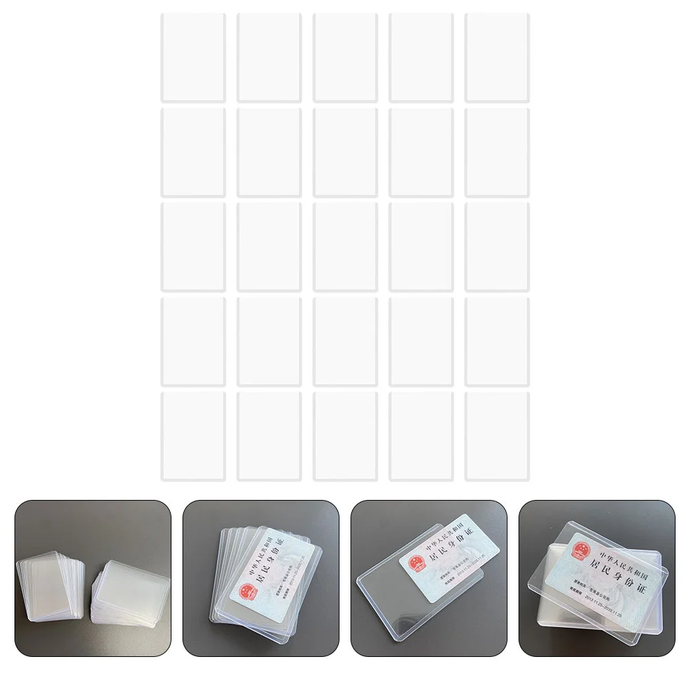 

25 Pcs Plastic Baseballs Transparent Card Holder Protector Playing Cover Cards Sleeves 9.7X6.4CM Trading Pvc
